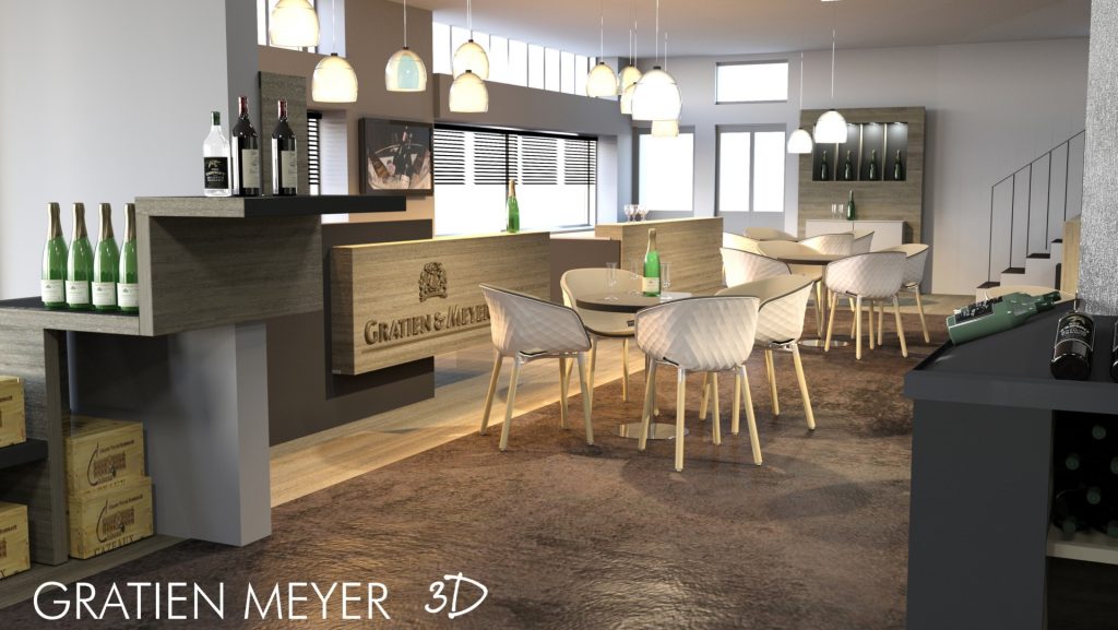 Agencement de la boutique de Gratien & Meyer